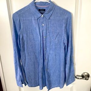 Women’s Jones New York linen button down shirt. Size S.